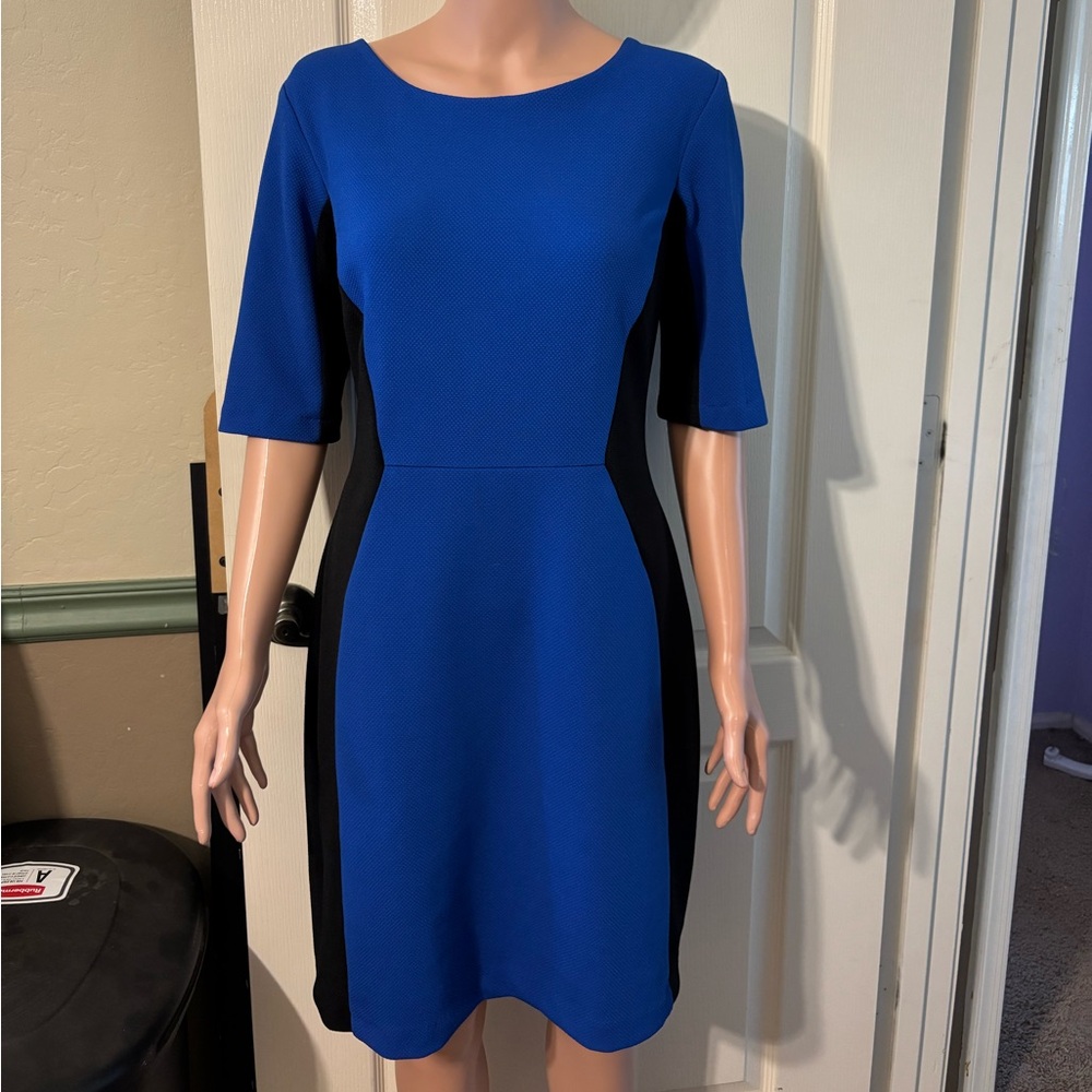 Women's blue and black Bisou Bisou dress SZ 16